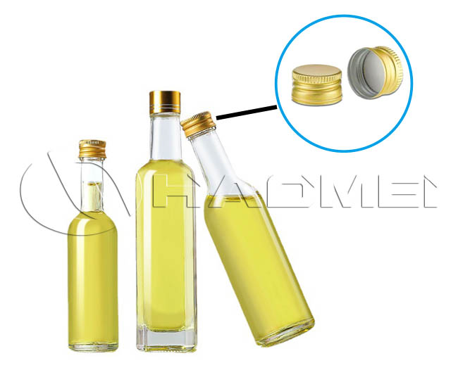 Custom Twist-Off Aluminum Cap for Olive Oil Bottle