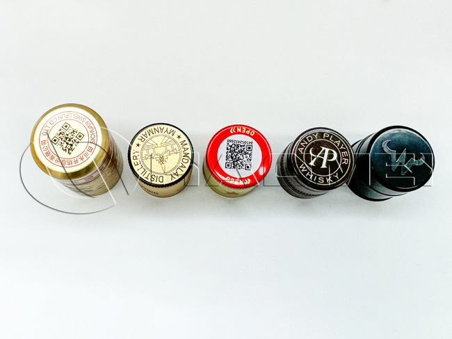 Printing on the Sides and Tops of Aluminum Wine Bottle Caps