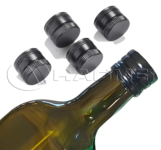 Twist-off aluminum anti-theft bottle cap for Olive Oil