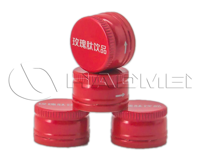 25mm Aluminum anti-theft Ropp cap with printed logo